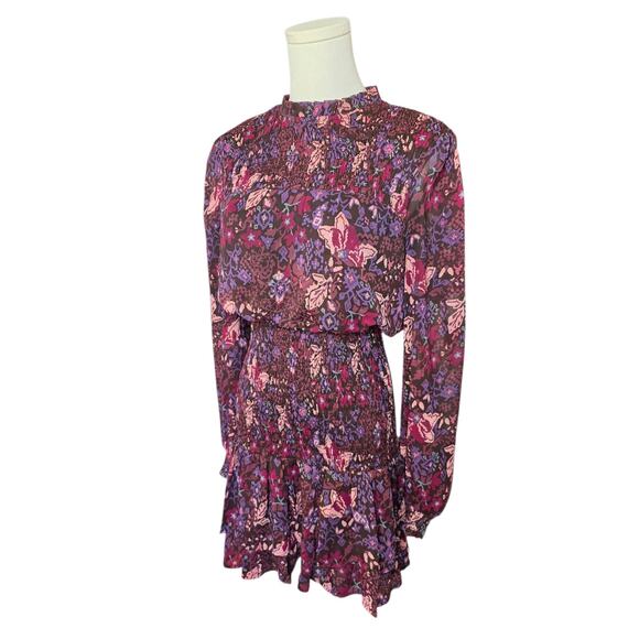 AQUA Multi Color Smocked Ruffle Dress - Picture 2 of 6